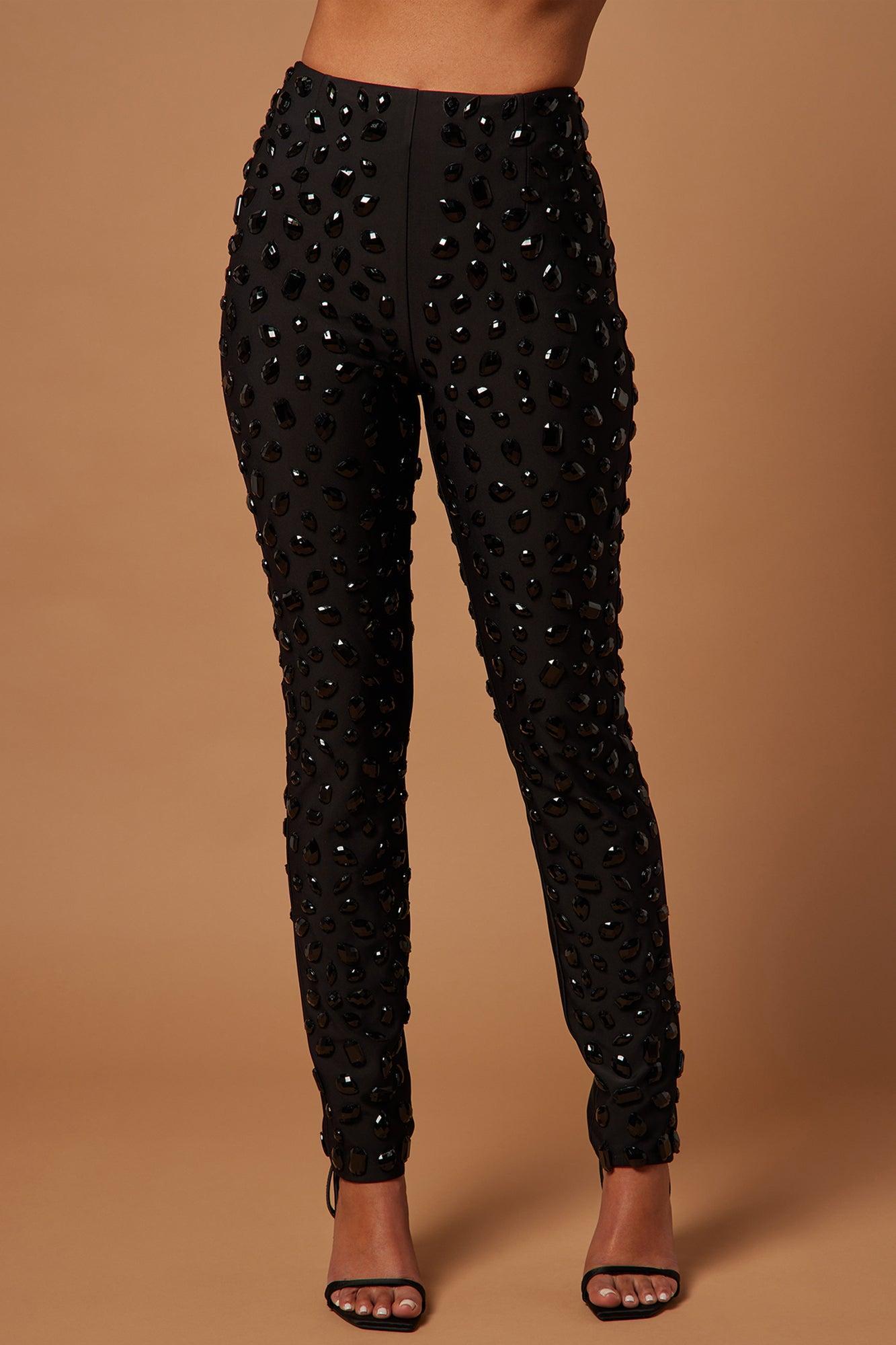 Cordelia Embellished Pant - Black Product Image