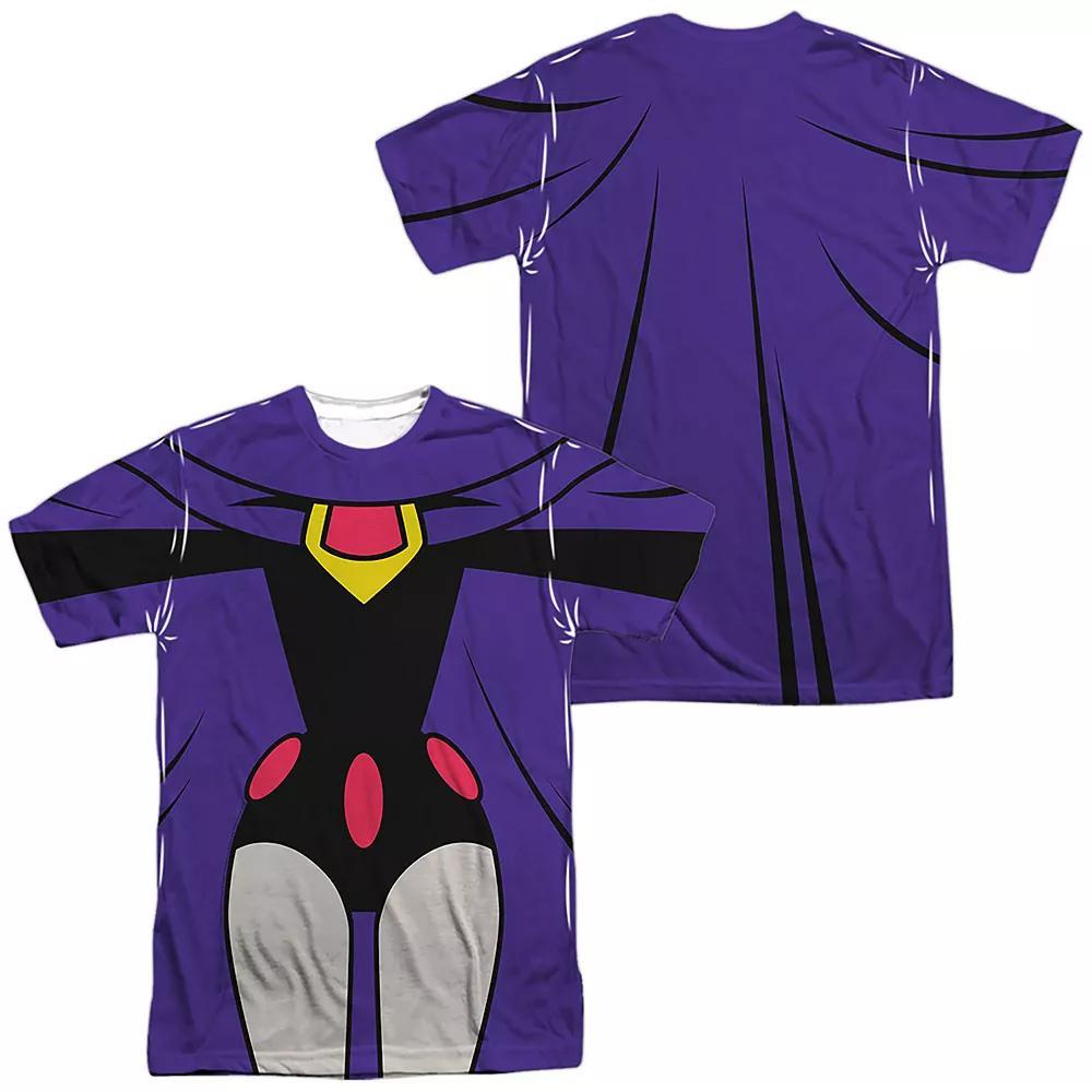 Men's Teen Titans Raven Costume Sublimated Graphic Tee, Size: Large, Black Product Image