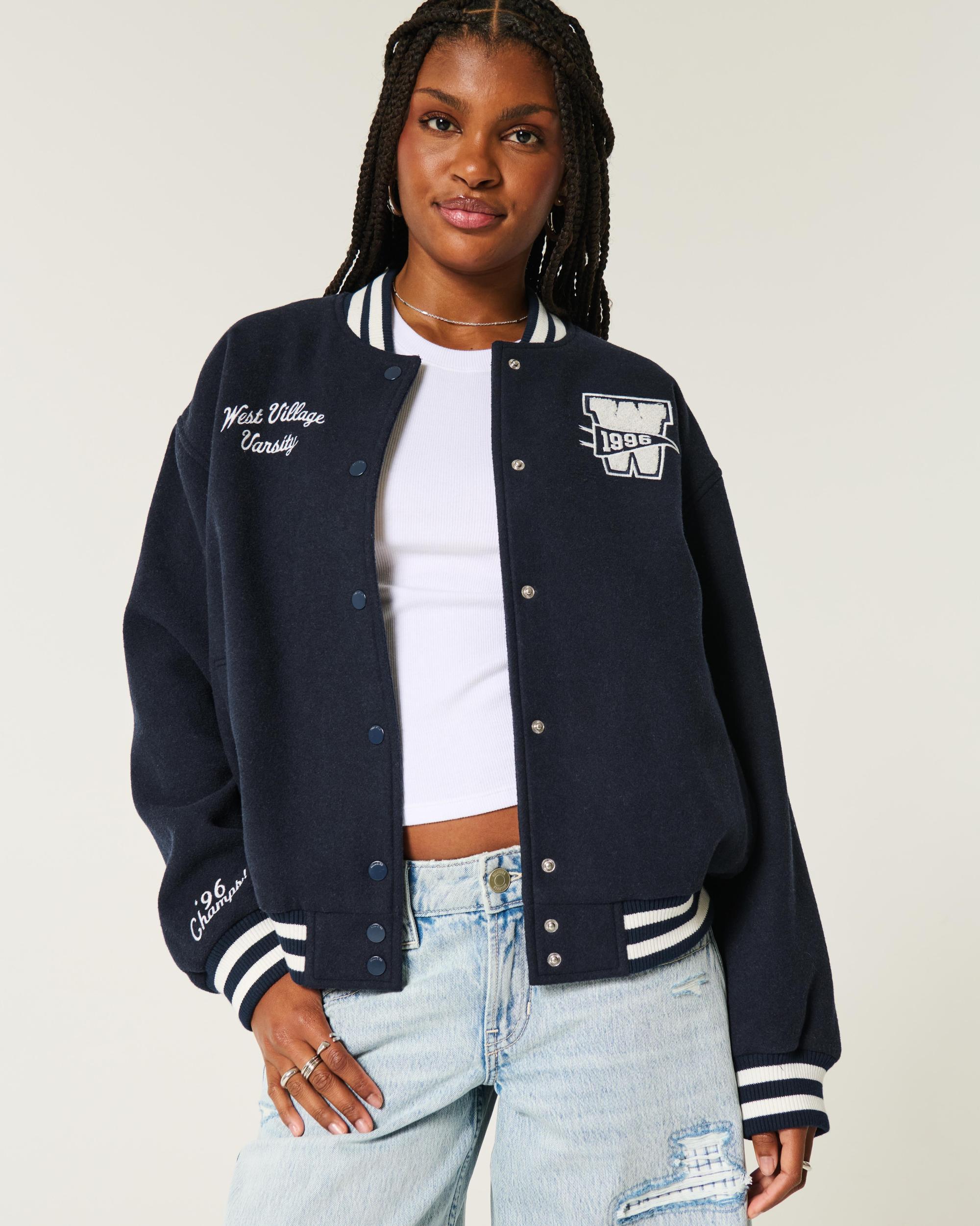 West Village Varsity Graphic Bomber Jacket Product Image