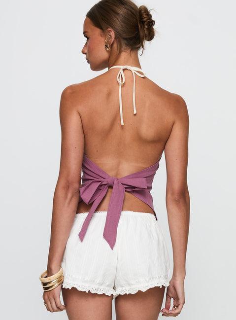 Carmelah Top Purple / White Product Image