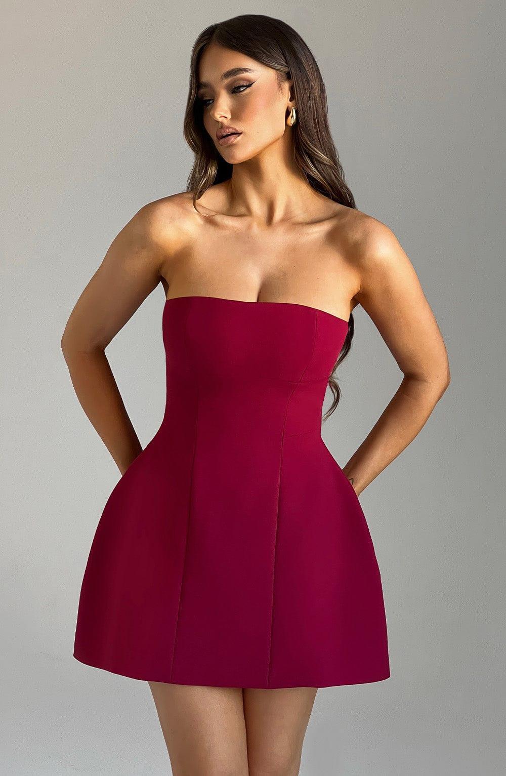 Asha Mini Dress - Wine Product Image