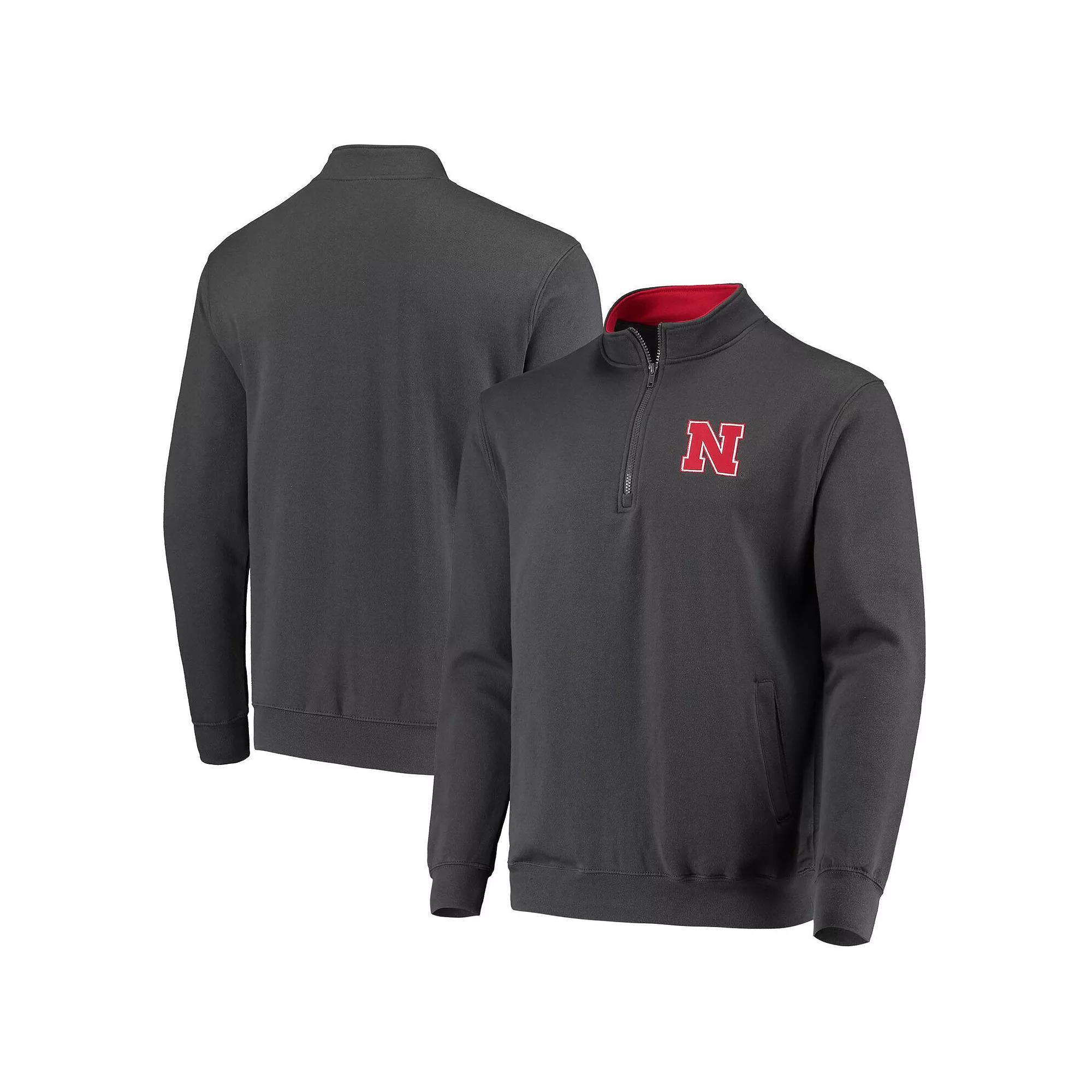 Mens Colosseum Charcoal Nebraska Huskers Tortugas Logo Quarter-Zip Jacket Product Image