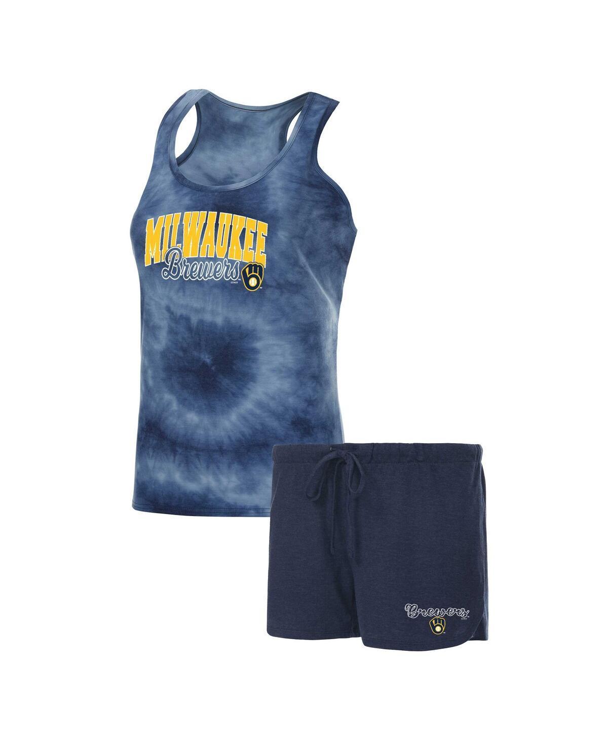 Women's Concepts Sport Navy Houston Astros Billboard Racerback Tank Top & Shorts Sleep Set, Size: XL, Blue Product Image
