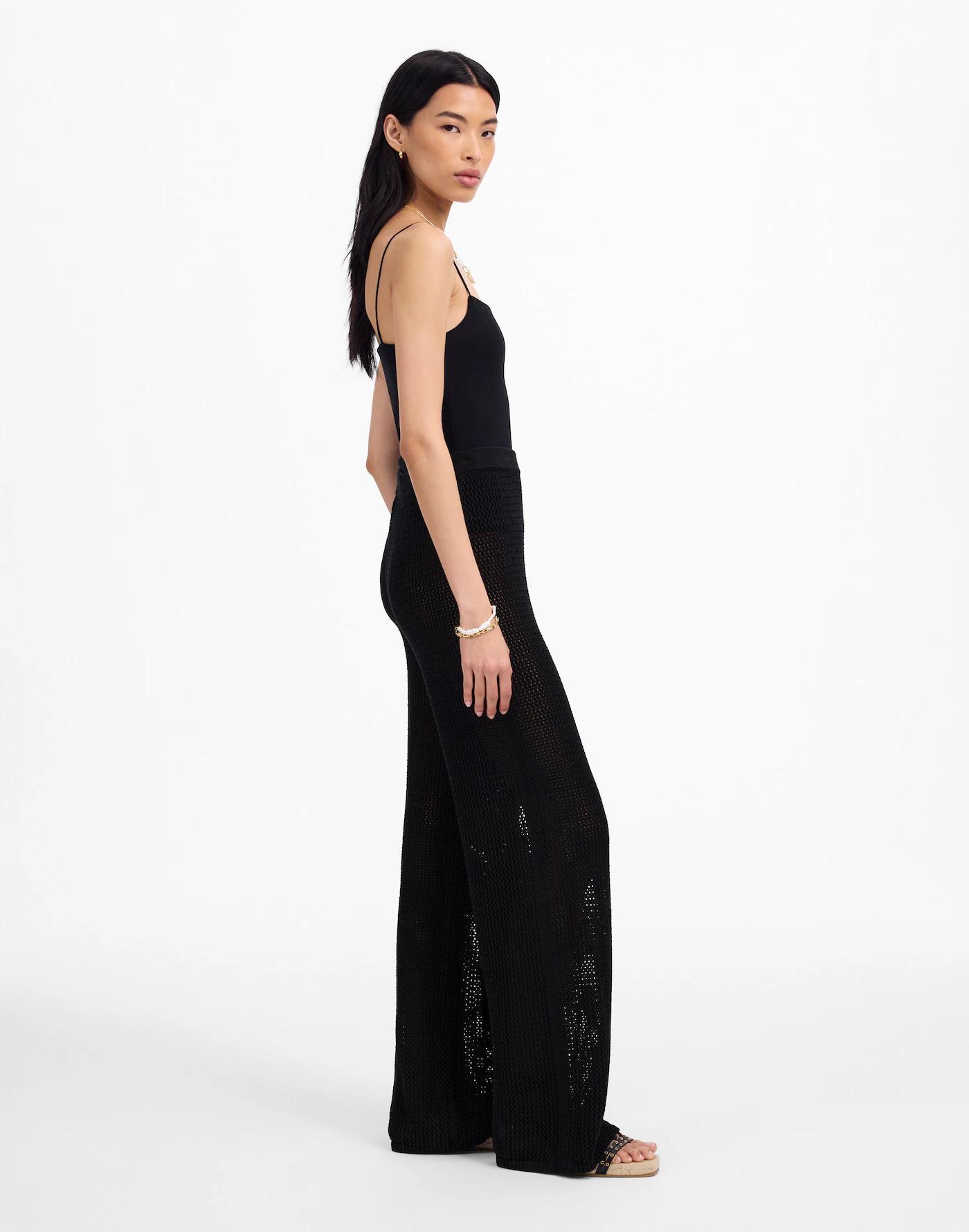 Open-Stitch Sweater Pants Product Image
