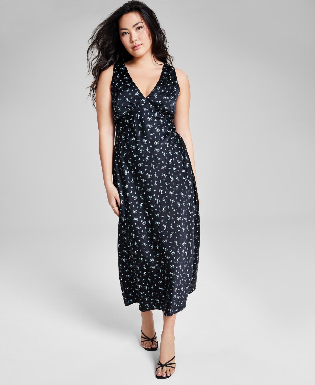 And Now This Womens Satin Sleeveless Maxi Dress, Created for Macys Product Image