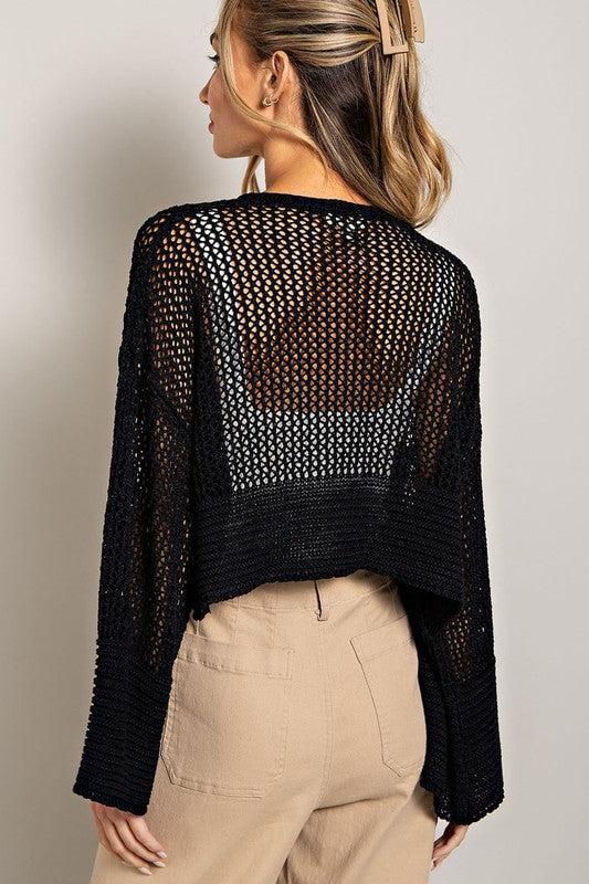 Eyelet Knit Cardigan Product Image