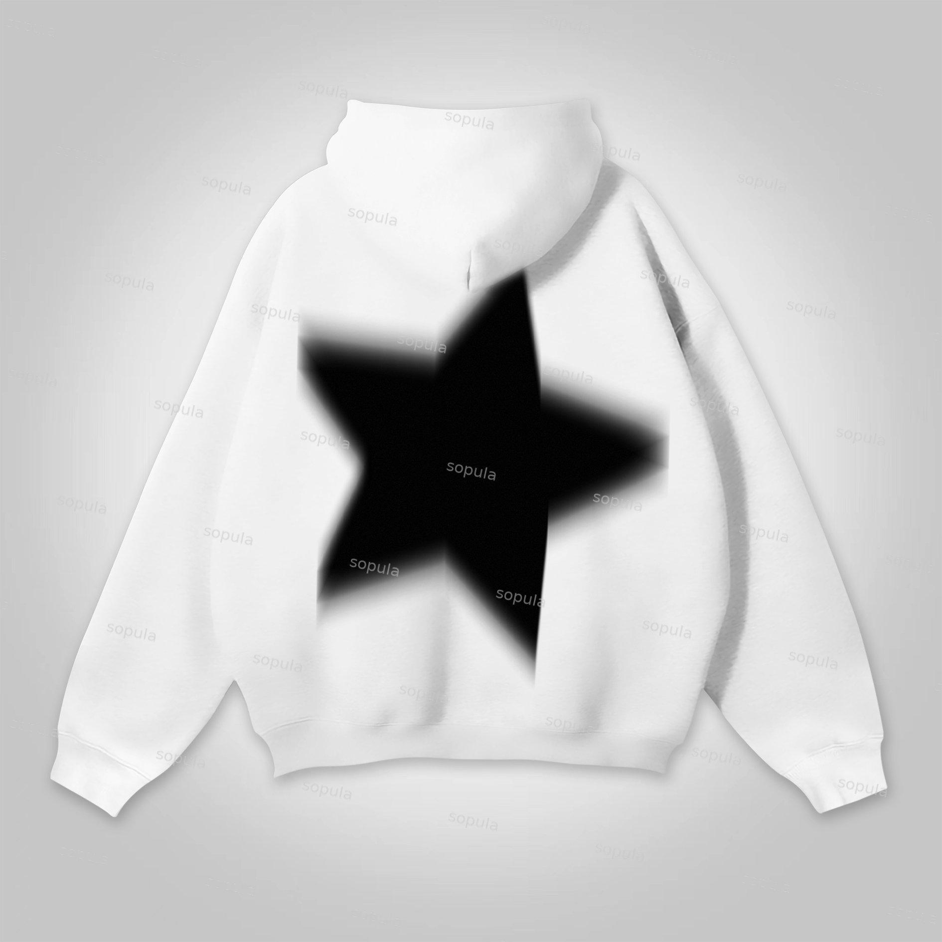 Virtual Shadow Graphics Cotton Hoodie Product Image