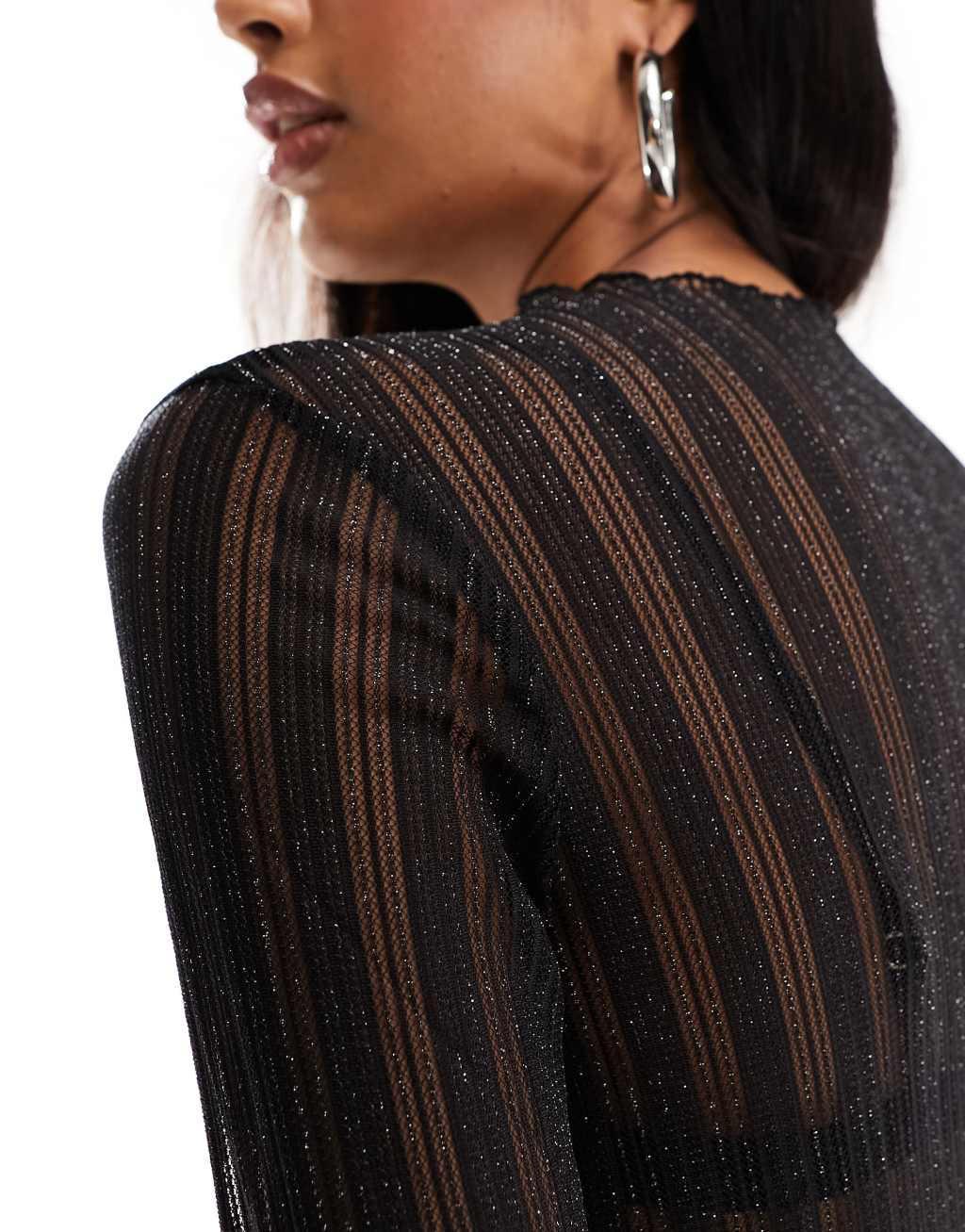 JDY high neck mesh top Product Image