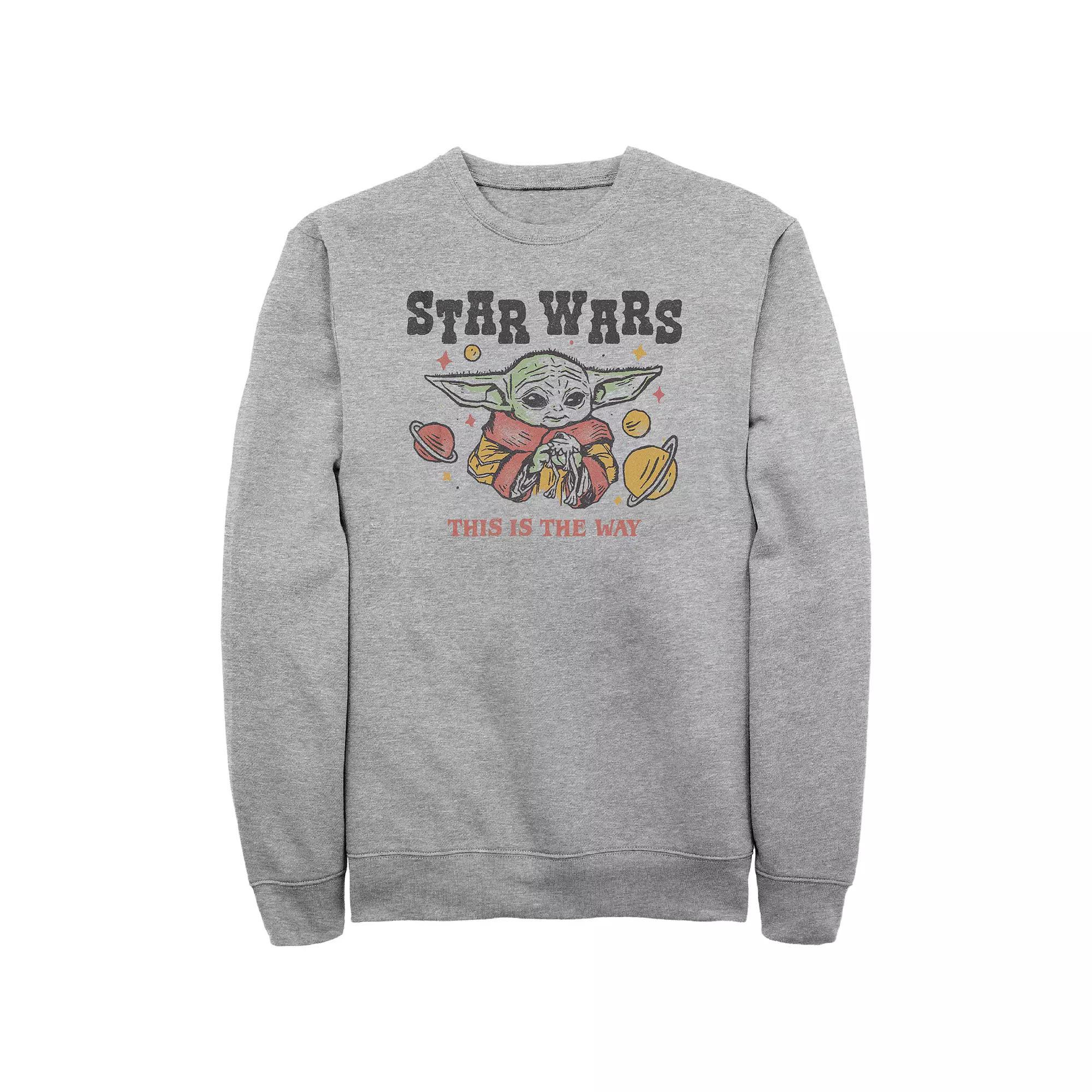 Men's The Mandalorian This Is The Way Graphic Fleece, Size: XL, Athletic Grey Product Image