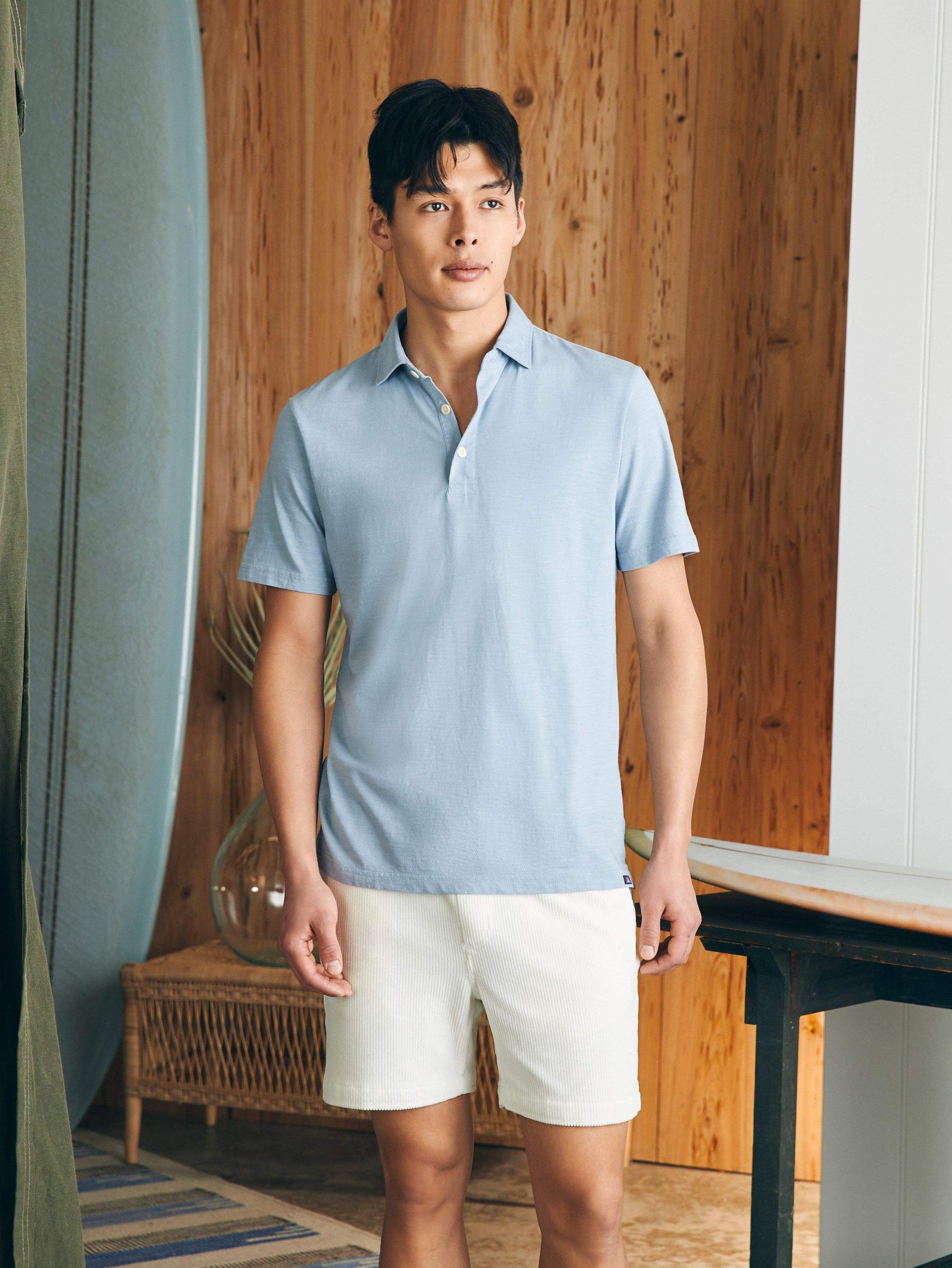 Sunwashed T-Shirt Polo - Blue Breeze Male Product Image