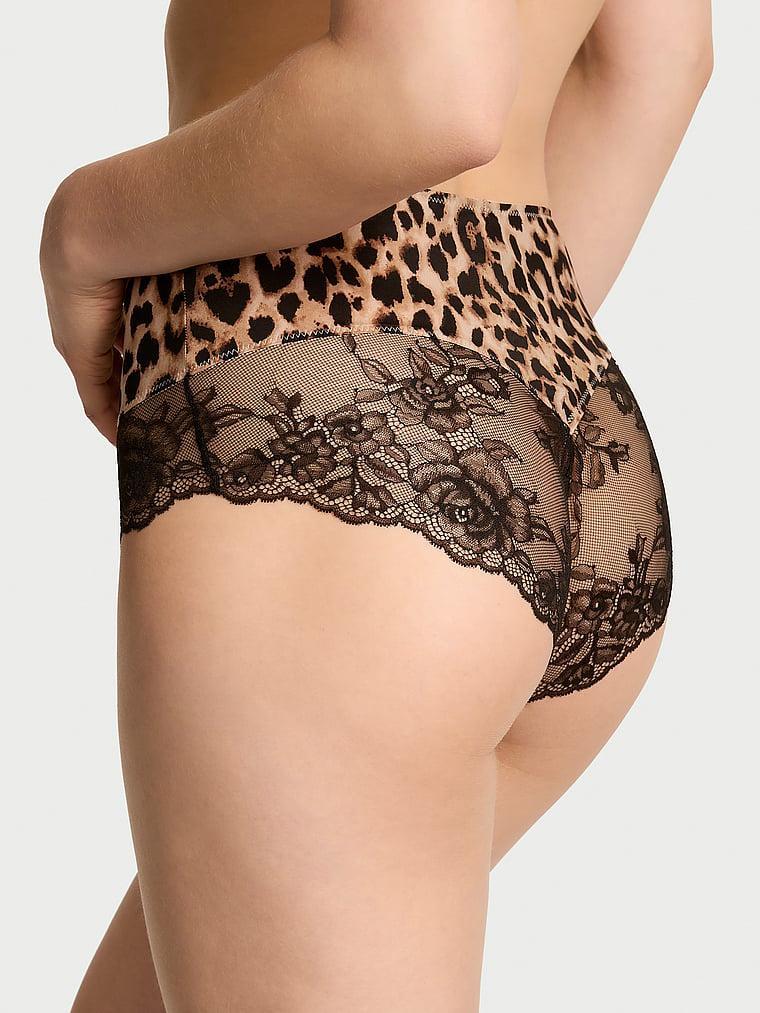 Lace-Trim High-Waist Brief Panty Product Image