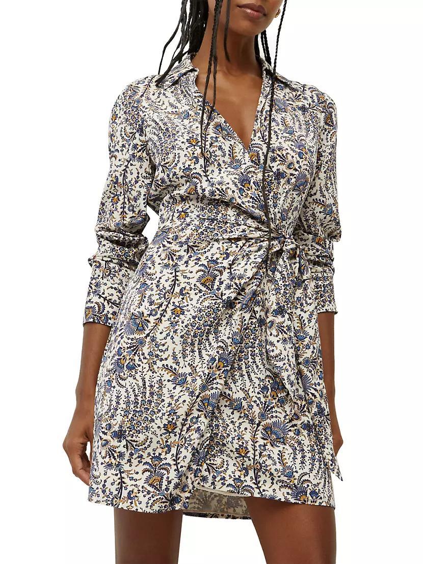 Lavella Silk Floral Minidress Product Image