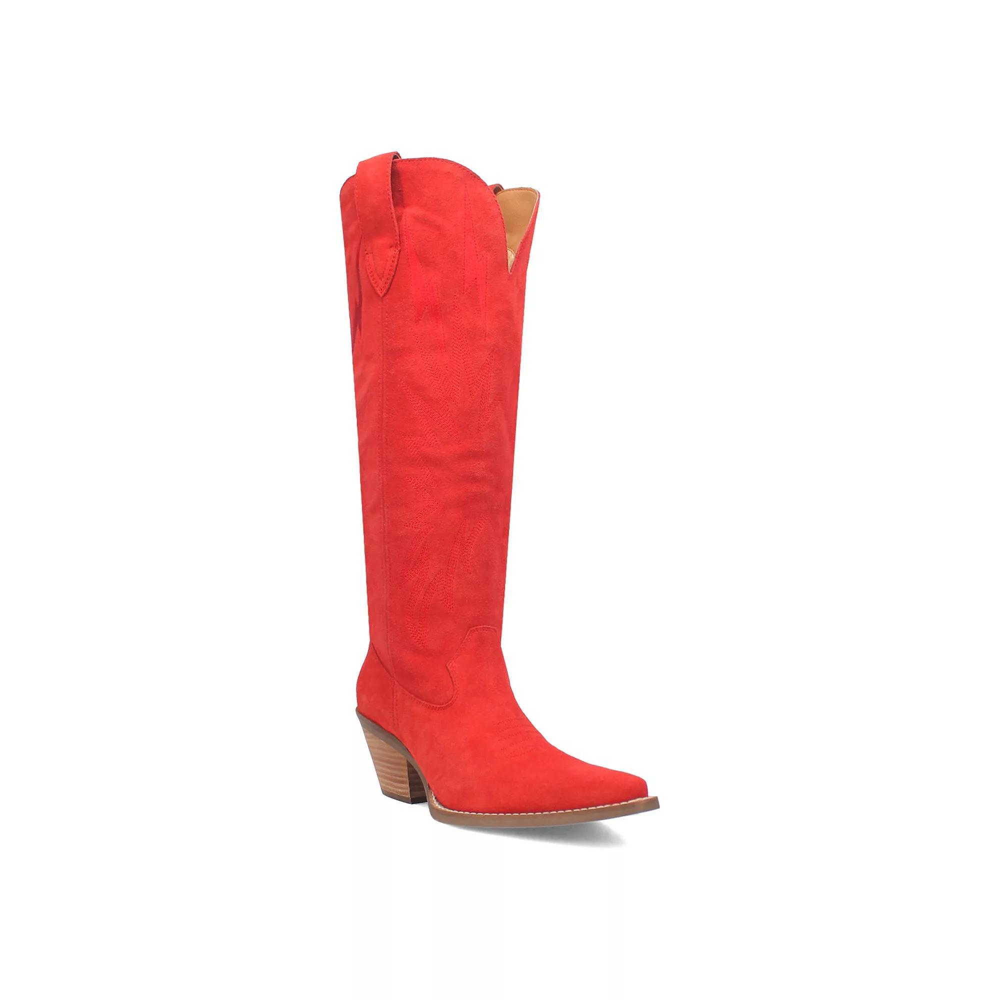Women's Dingo Thunder Road Suede Boots, Size: 7, Red Product Image