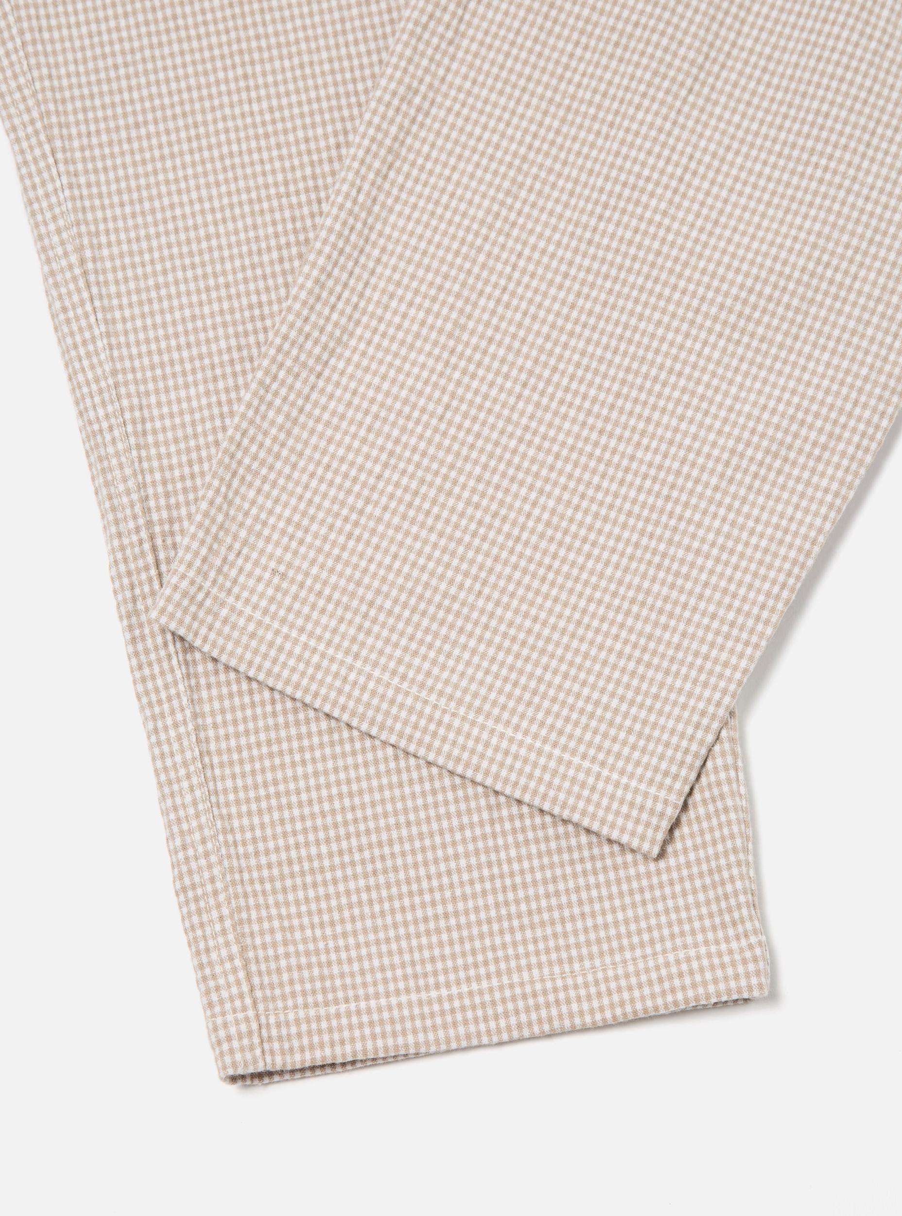 Ecru/Sand Ospina Check Cotton Hi Water Trouser Product Image