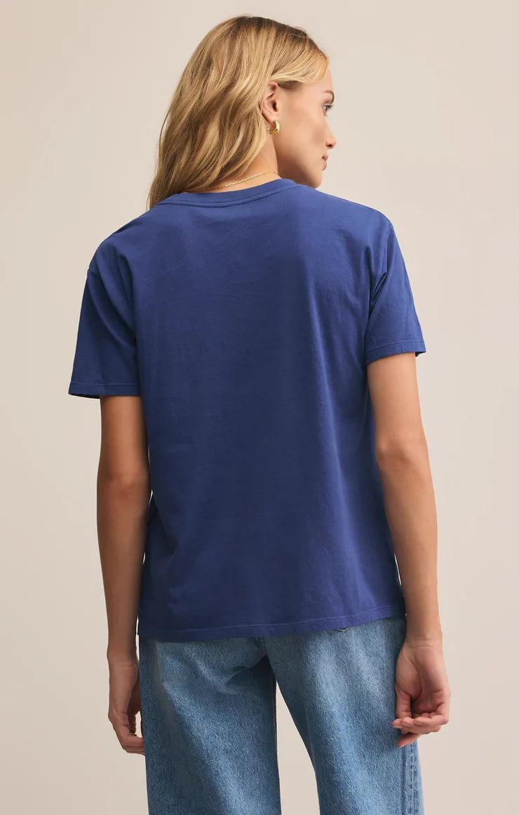 Z Supply All American Boyfriend Tee in Yacht Blue Product Image