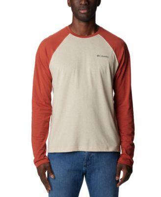 Mens Columbia Thistletown Hills Raglan Long Sleeve Tee City Gray Grey Product Image