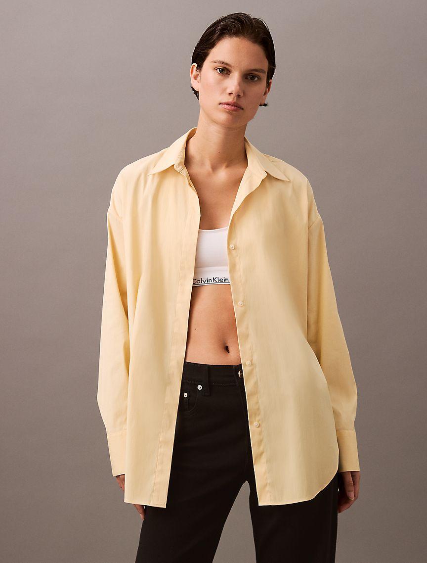 Stretch Poplin Relaxed Fit Button-Down Shirt Product Image