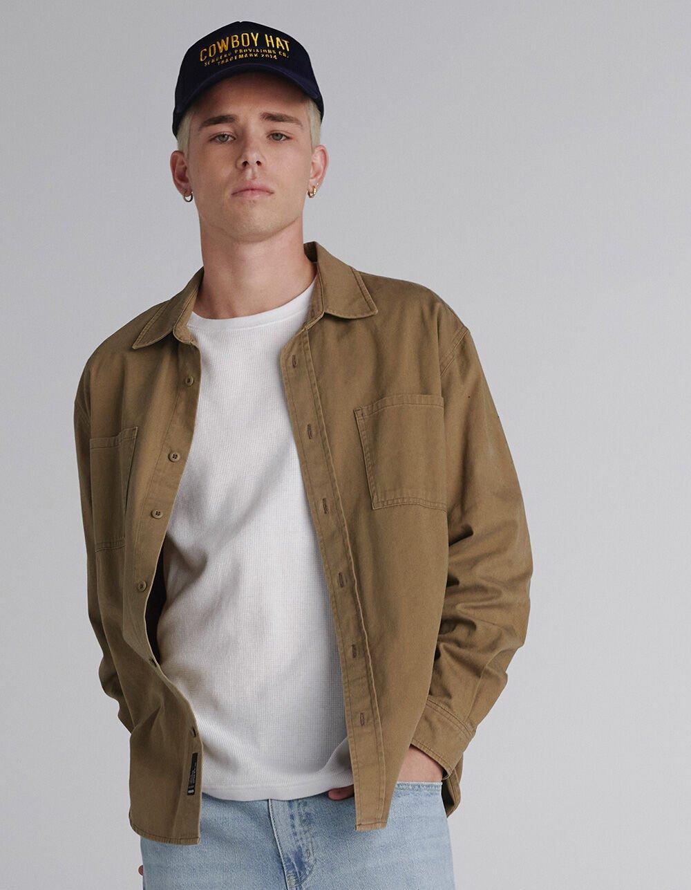 RSQ Mens Oversized Washed Twill Shirt Product Image