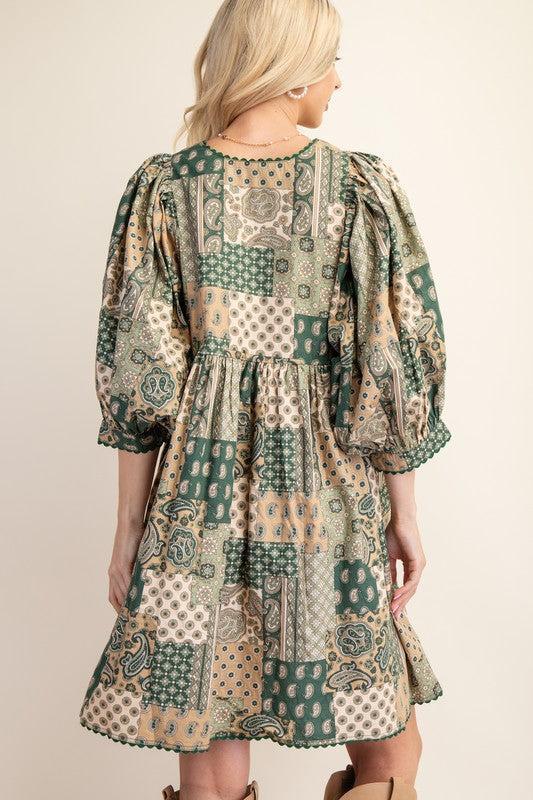 The Jessica Paisley Print Dress (Small to Large) Product Image