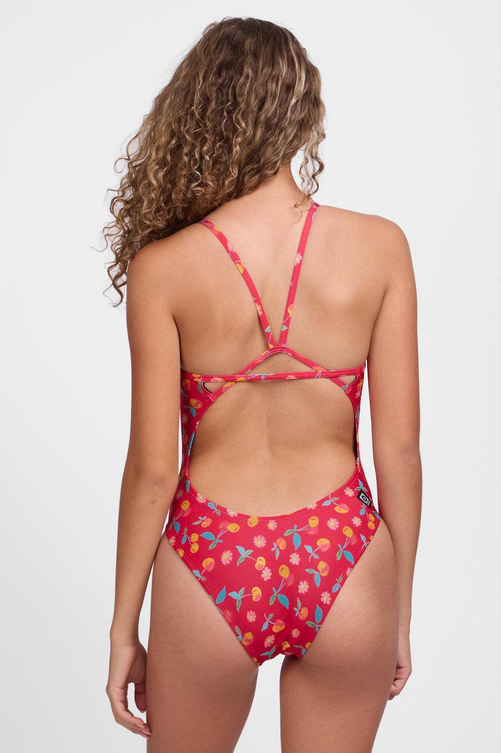 Perry One Piece Swimsuit - Green Apple Contrast Female Product Image