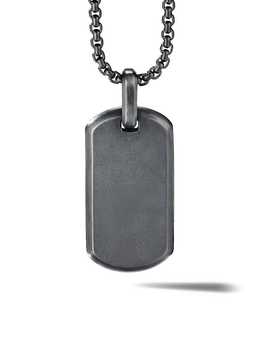 David Yurman Mens Chevron Tag Titanium, 35mm Product Image