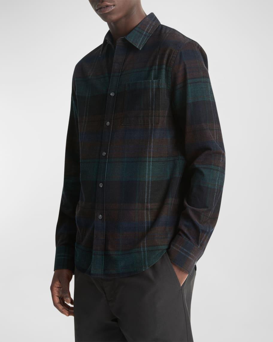 Mens Sierra Checked Cotton Corduroy Shirt Product Image