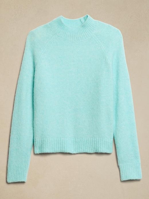 Fuzzy Mock-Neck Sweater Product Image
