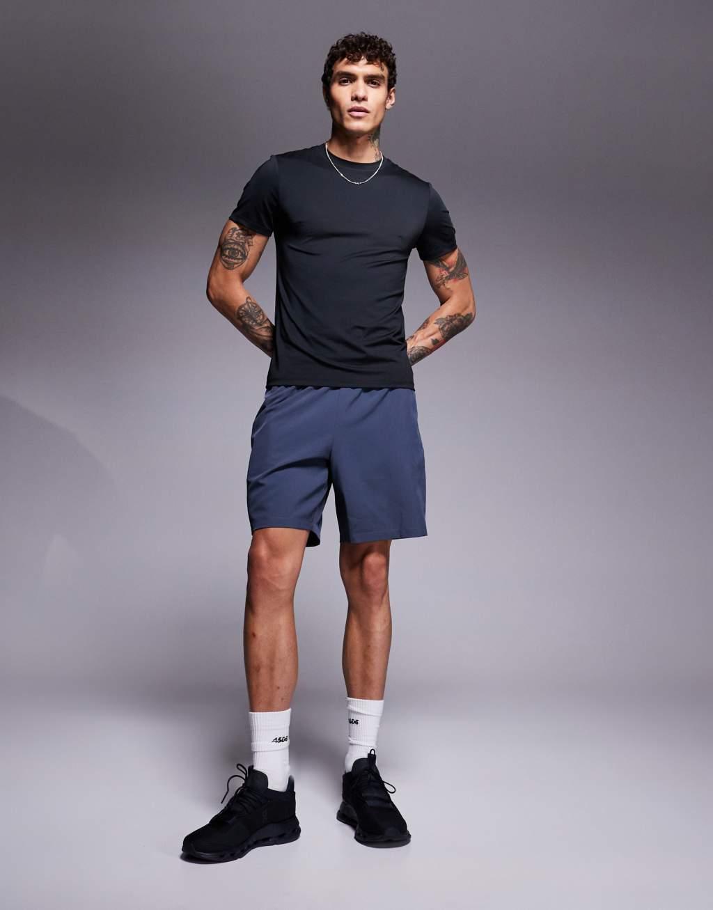 4505 Icon muscle fit training t-shirt with quick dry 2 pack in black and white  Product Image