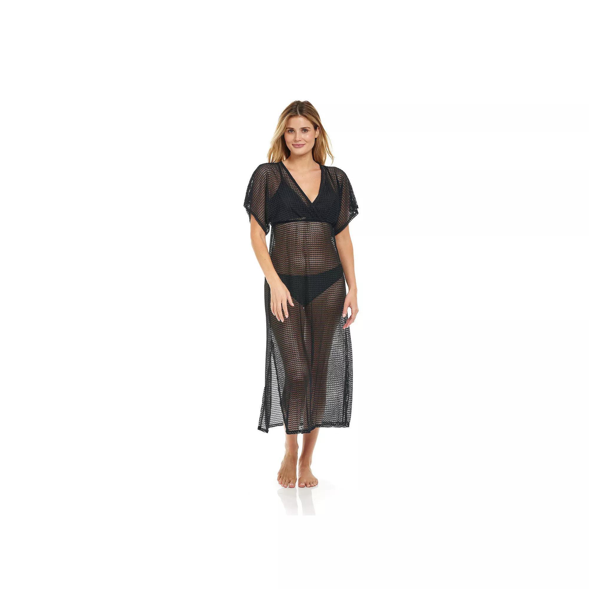 Women's Jordan Taylor Textured Maxi Dress Swim Cover-Up, Size: Medium, White Product Image