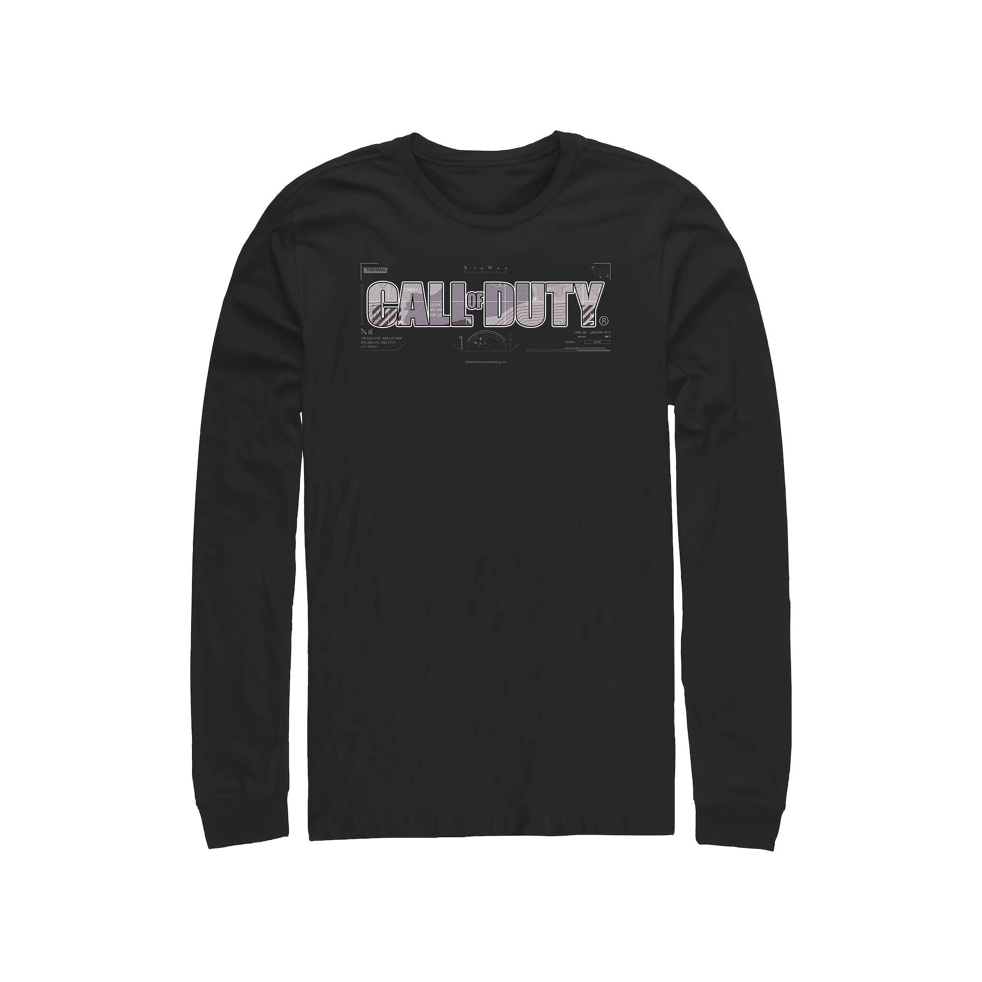 Men's Call Of Duty Blue Desert Title Logo Graphic Tee, Size: Medium, Black Product Image