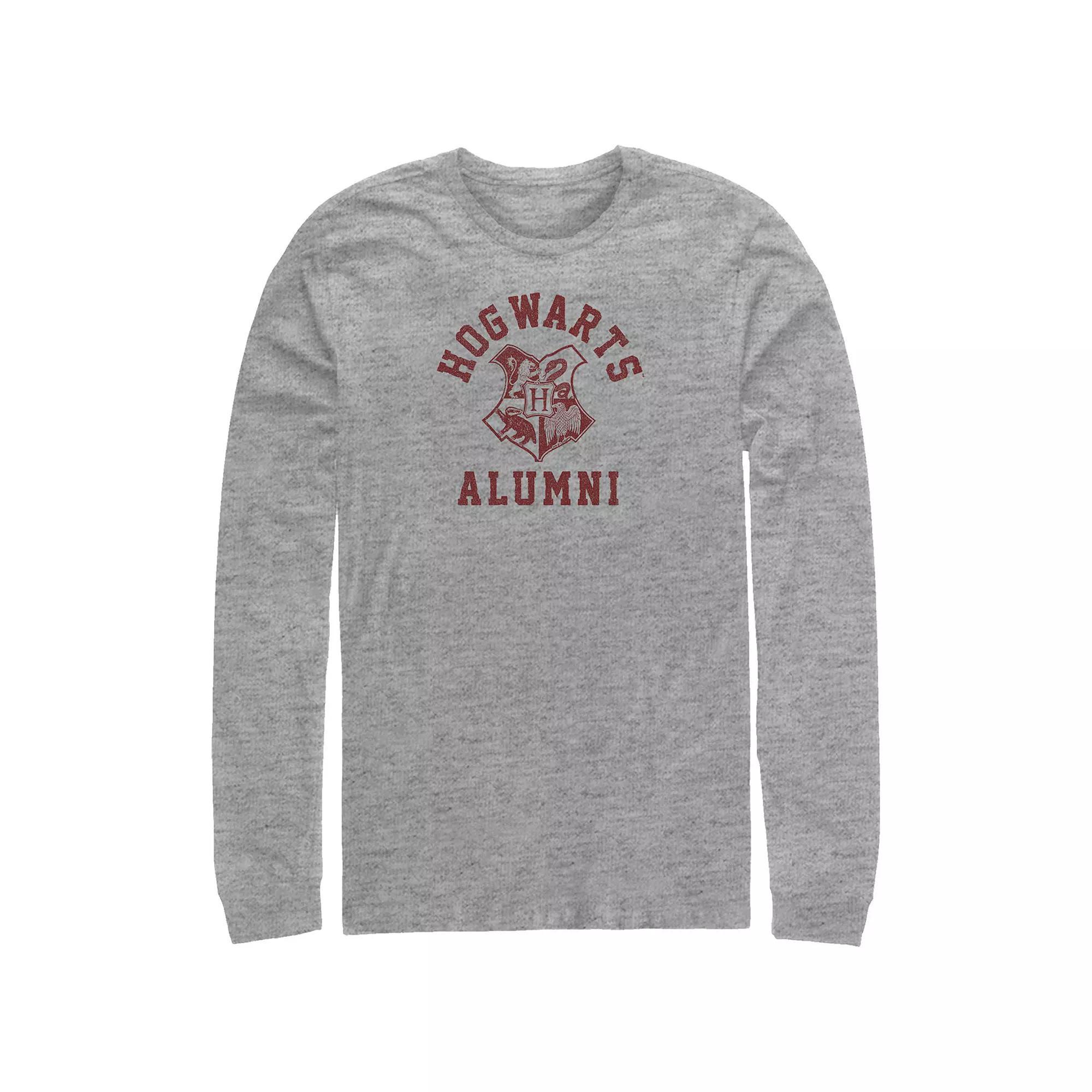 Big & Tall Harry Potter Hogwarts Alumni Long Sleeve Graphic Tee, Men's, Size: XL Tall, Athletic Grey Product Image