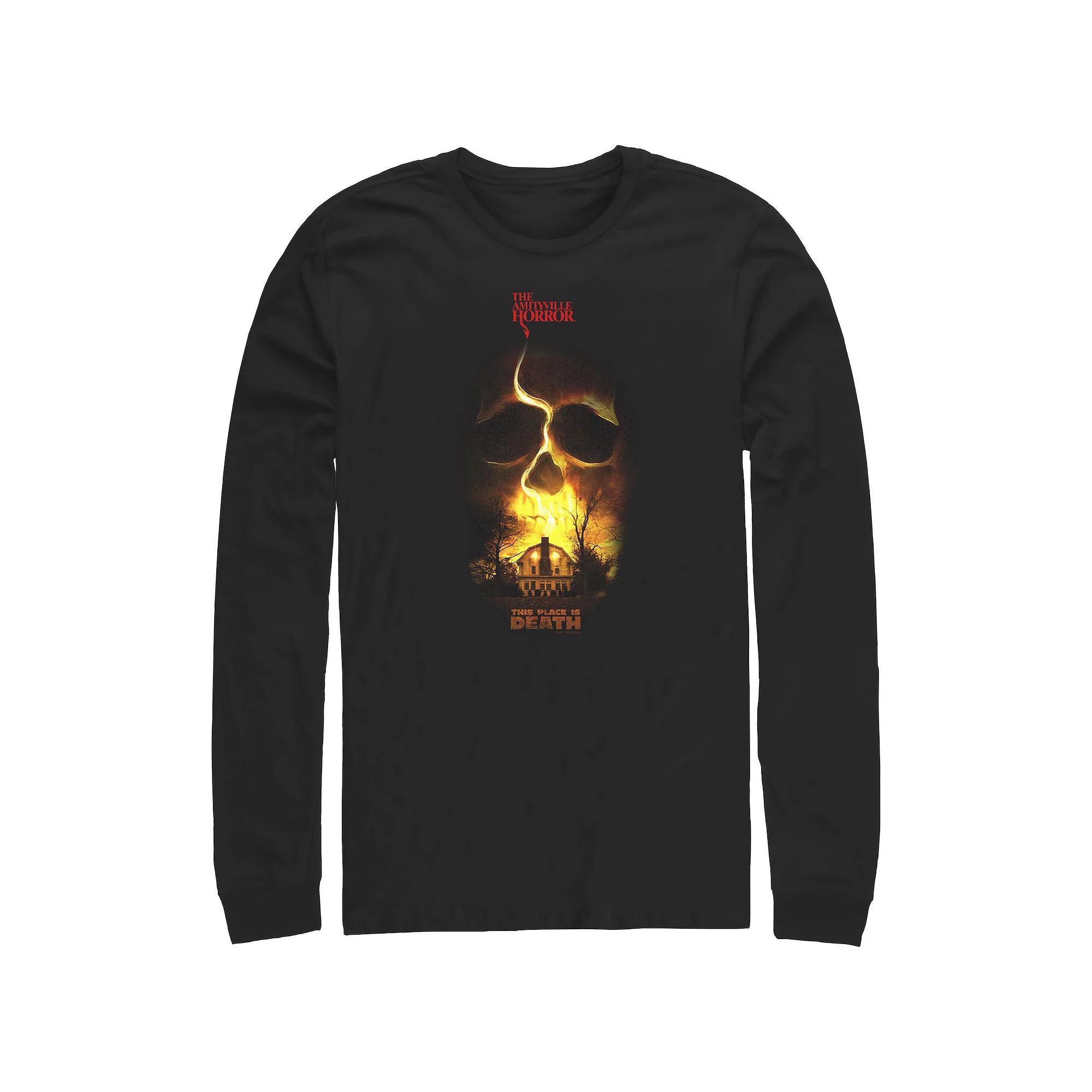 Disney's The Amityville Horror The Place Is Death Long Sleeve Graphic Tee, Men's, Size: 4XB, Black Product Image