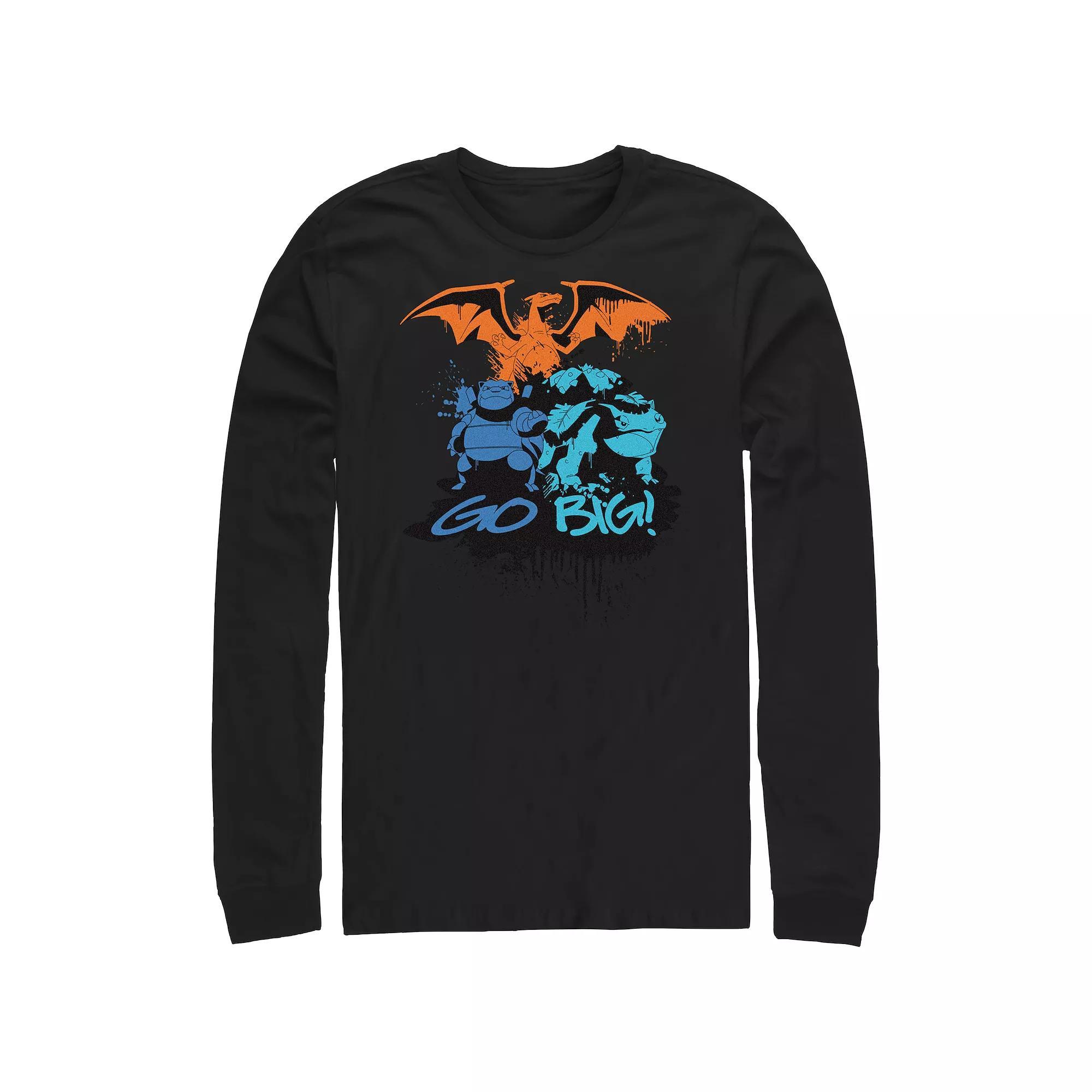 Men's Pokemon Ultimate Big Trio Graphic Tee, Size: Medium, Black Product Image