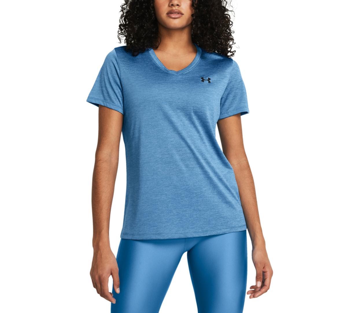 Women's Under Armour Tech™ V-Neck Short Sleeve Tee, Size: XXL, Halo Gray Product Image