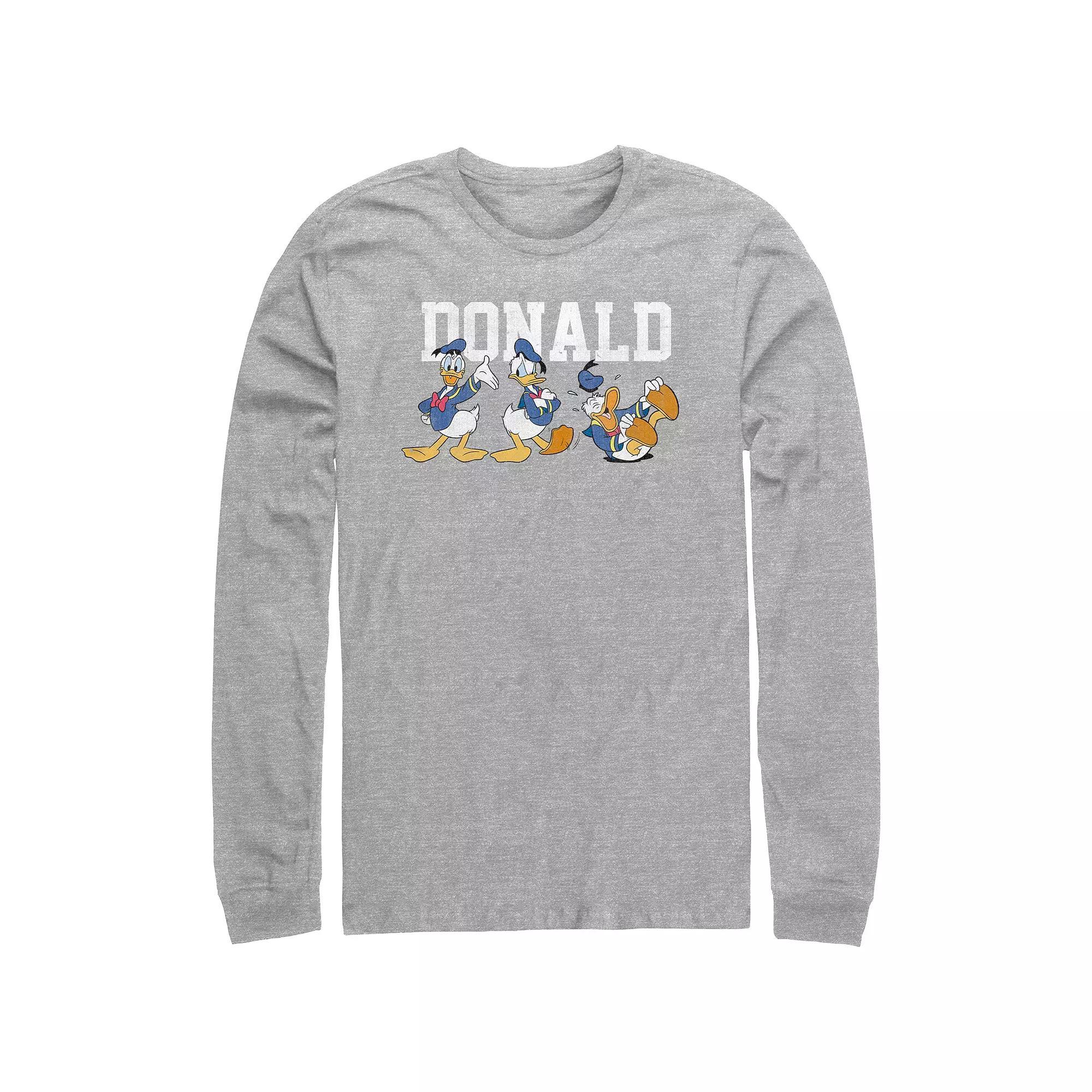 Men's Donald Duck Many Moods Graphic Tee, Size: XL, Athletic Grey Product Image