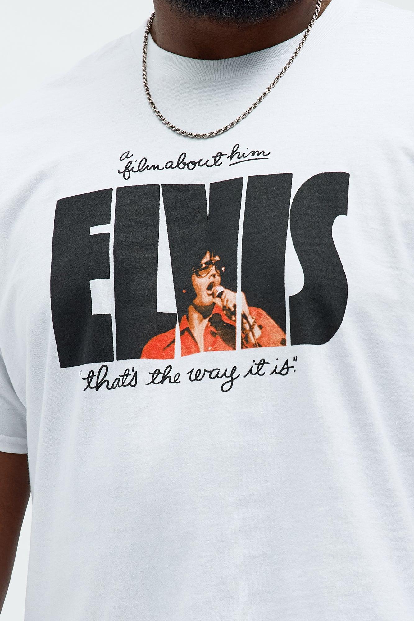 Elvis That's The Way Short Sleeve Tee - White Male Product Image