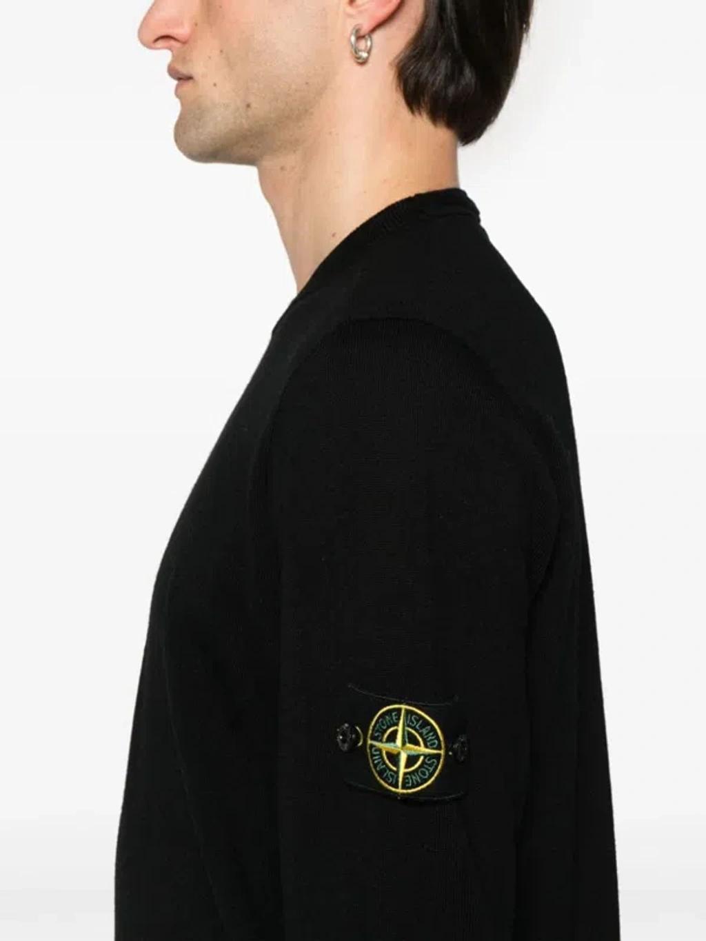 STONE ISLAND Wool Jumper In Black Product Image