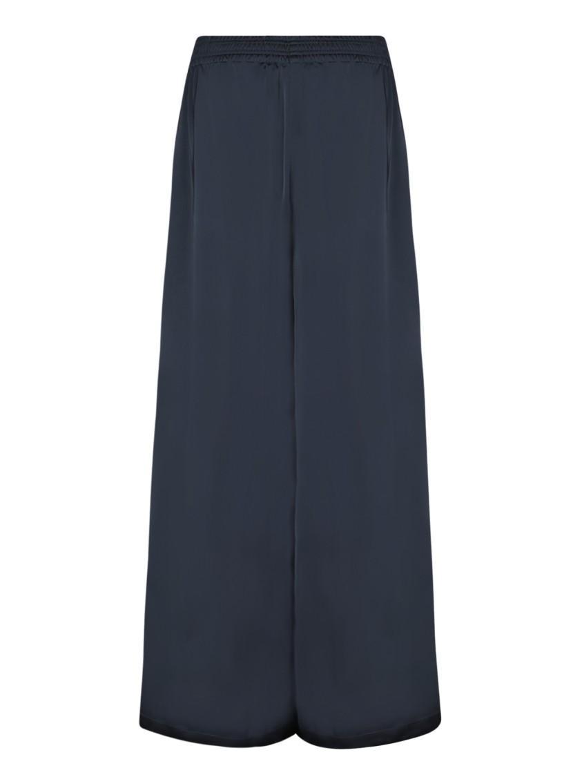 FABIANA FILIPPI Midnight Blue Trousers With Fluid Fabric Product Image