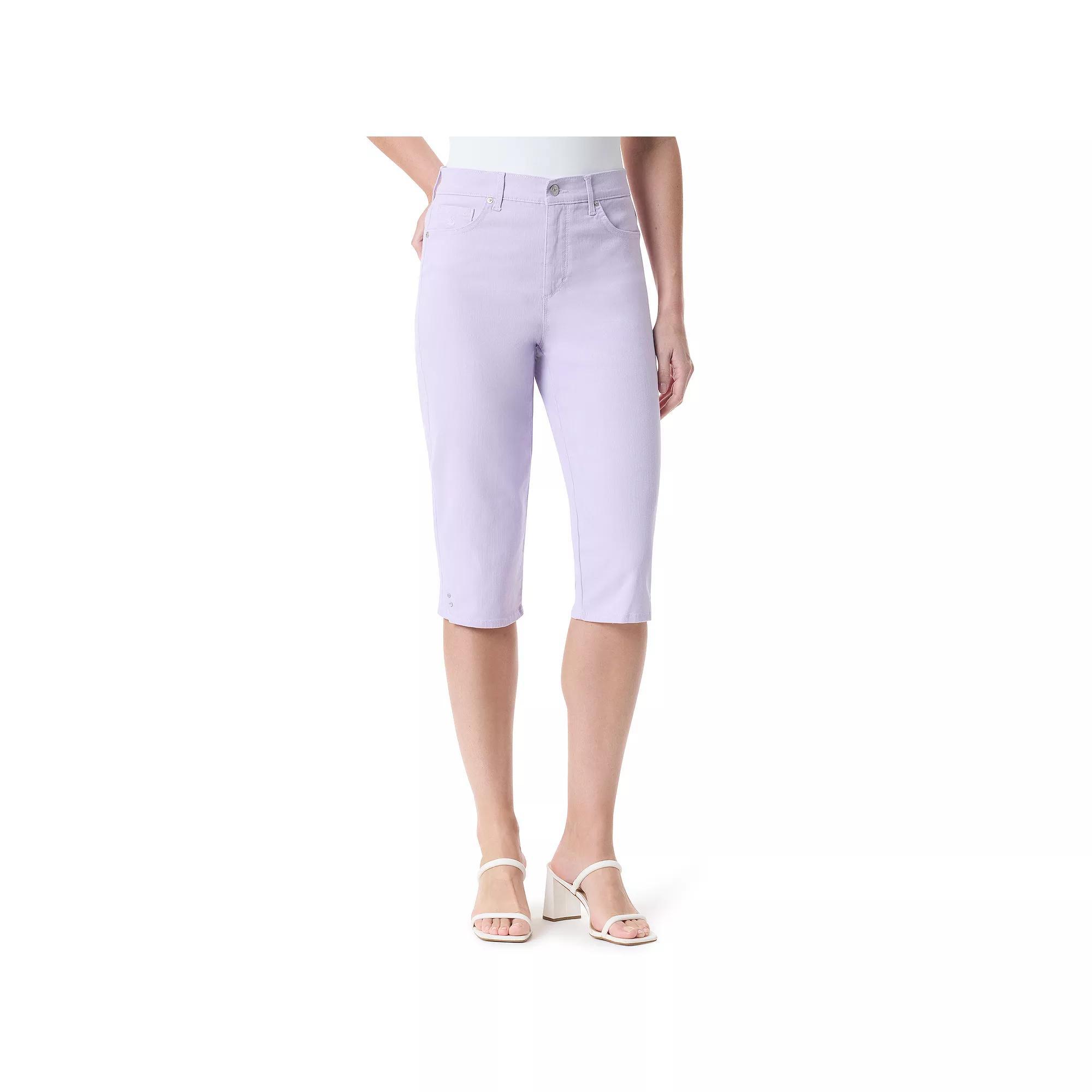 Womens Gloria Vanderbilt Amanda Skimmer Capri Pants Purple Dream Product Image