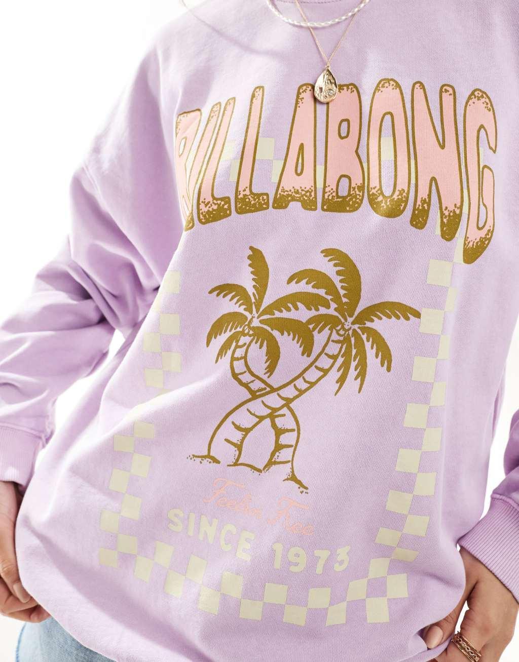 Billabong Ride In beach sweatshirt in purple Product Image