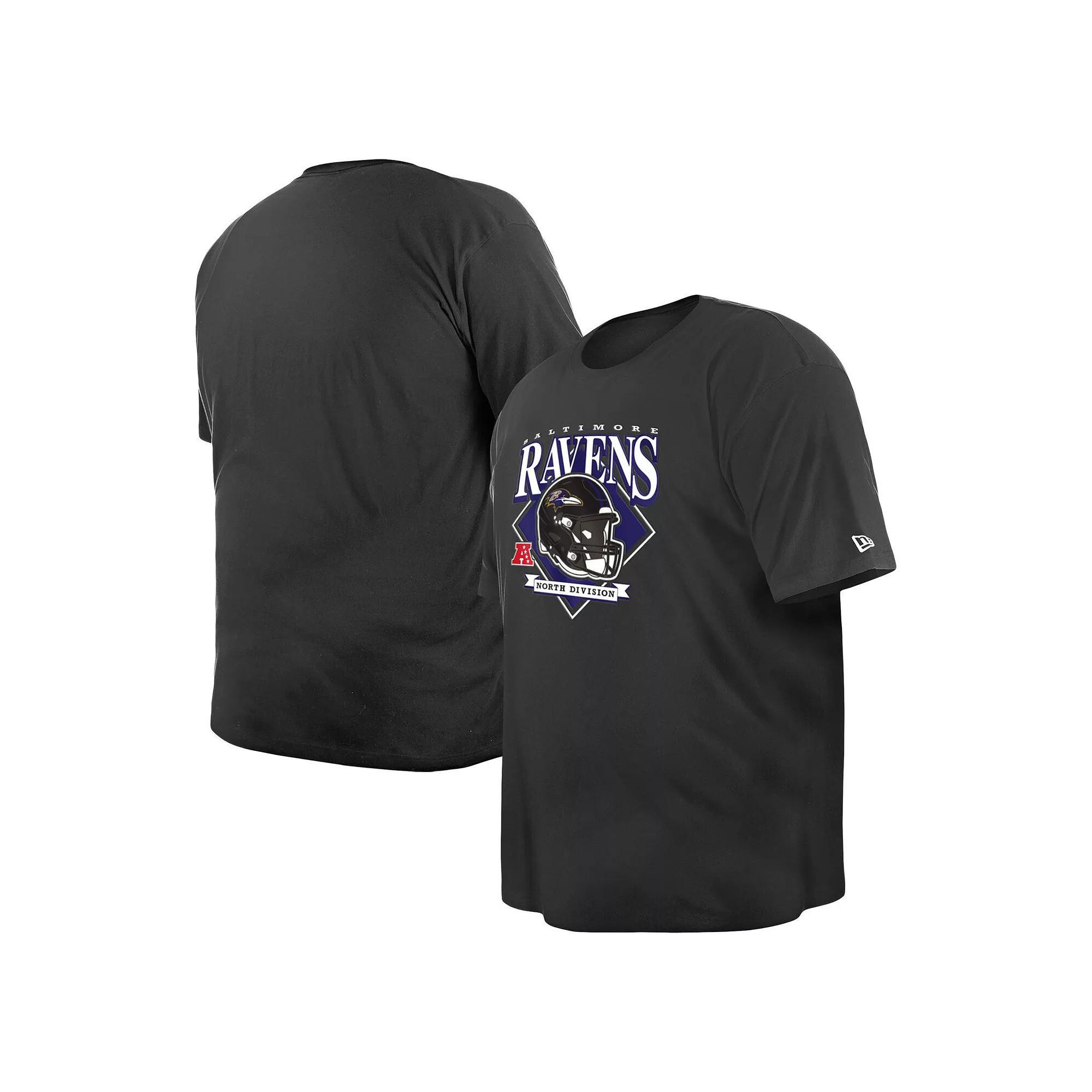 Mens New Era Baltimore Ravens Big & Tall Helmet T-Shirt Product Image