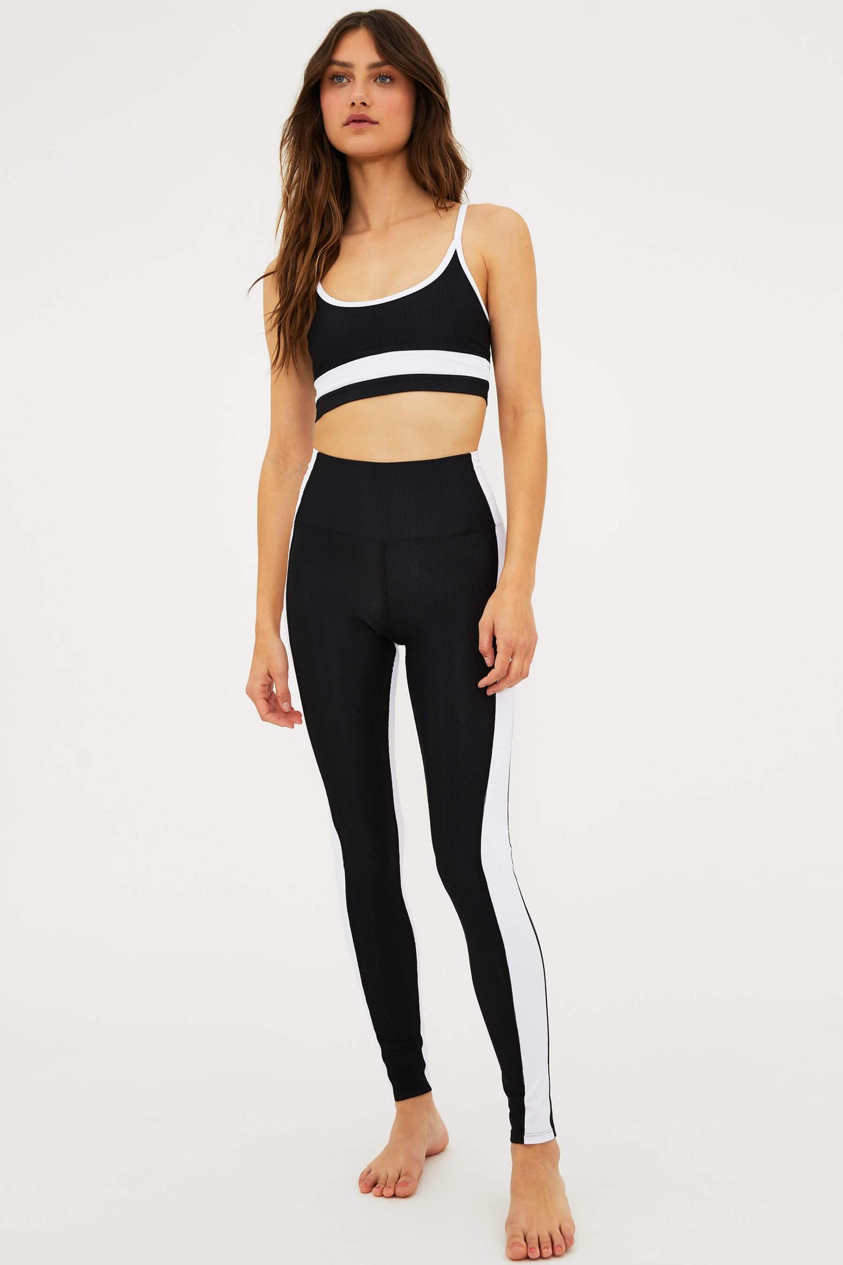 Colorblock Legging Black & White Product Image