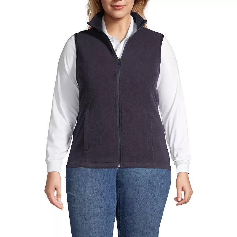 Plus Sized Lands' End Thermacheck 100 Vest, Women's, Size: 3XL, Black Product Image