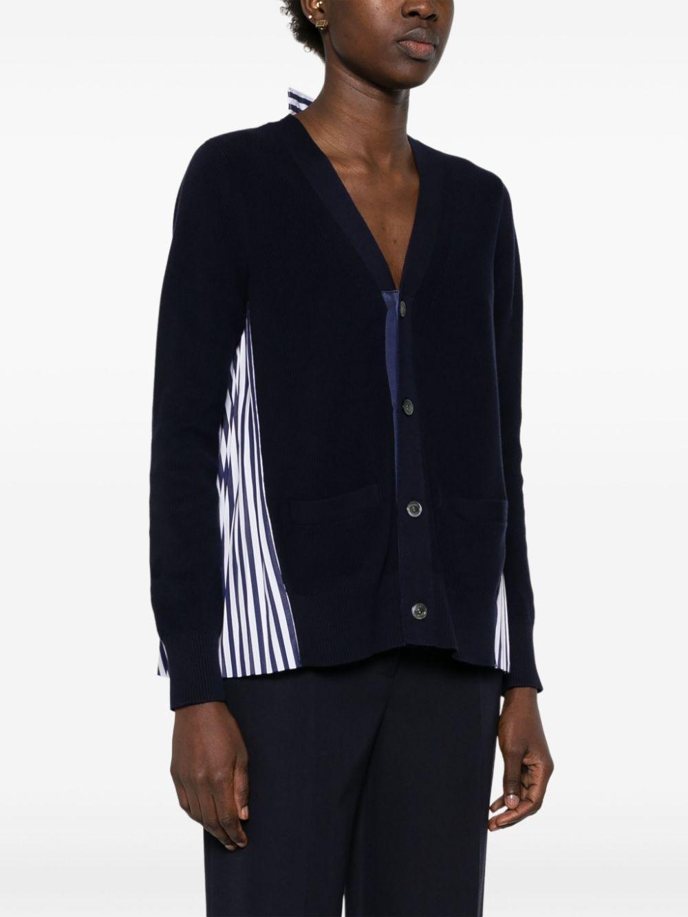 SACAI Cotton Cardigan In Blue Product Image