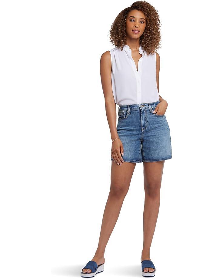 Naomi Relaxed A-Line Denim Shorts in Costa Brava Product Image
