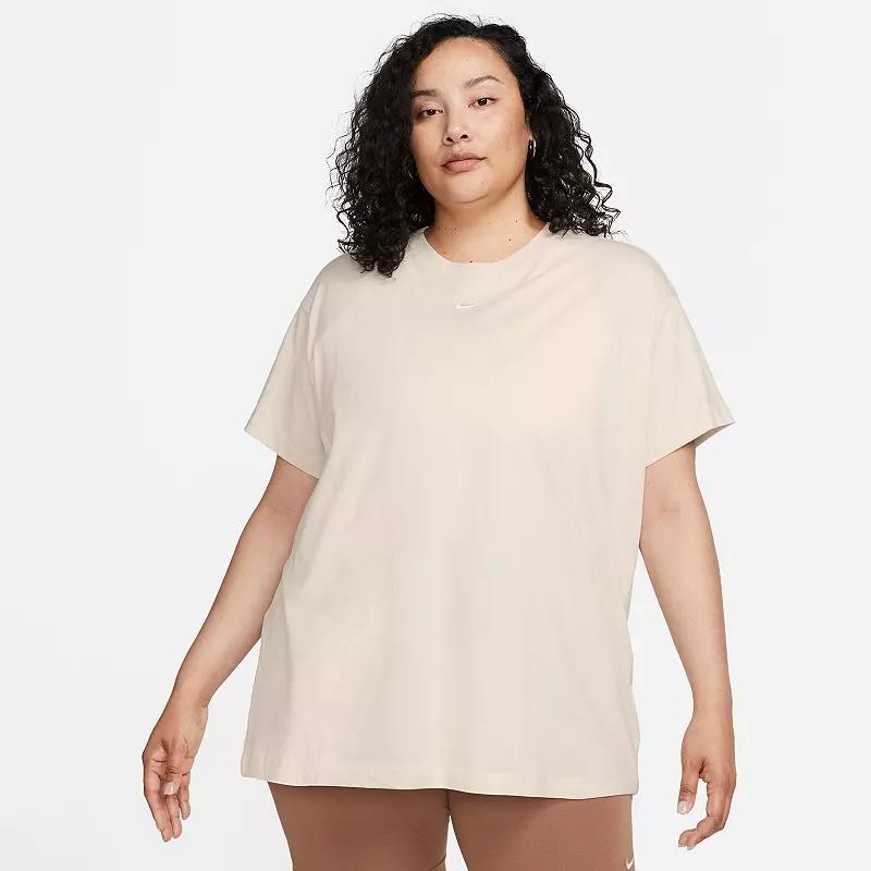 Nike Plus Size Active Sportswear Essential Womens Logo T-Shirt - White Product Image