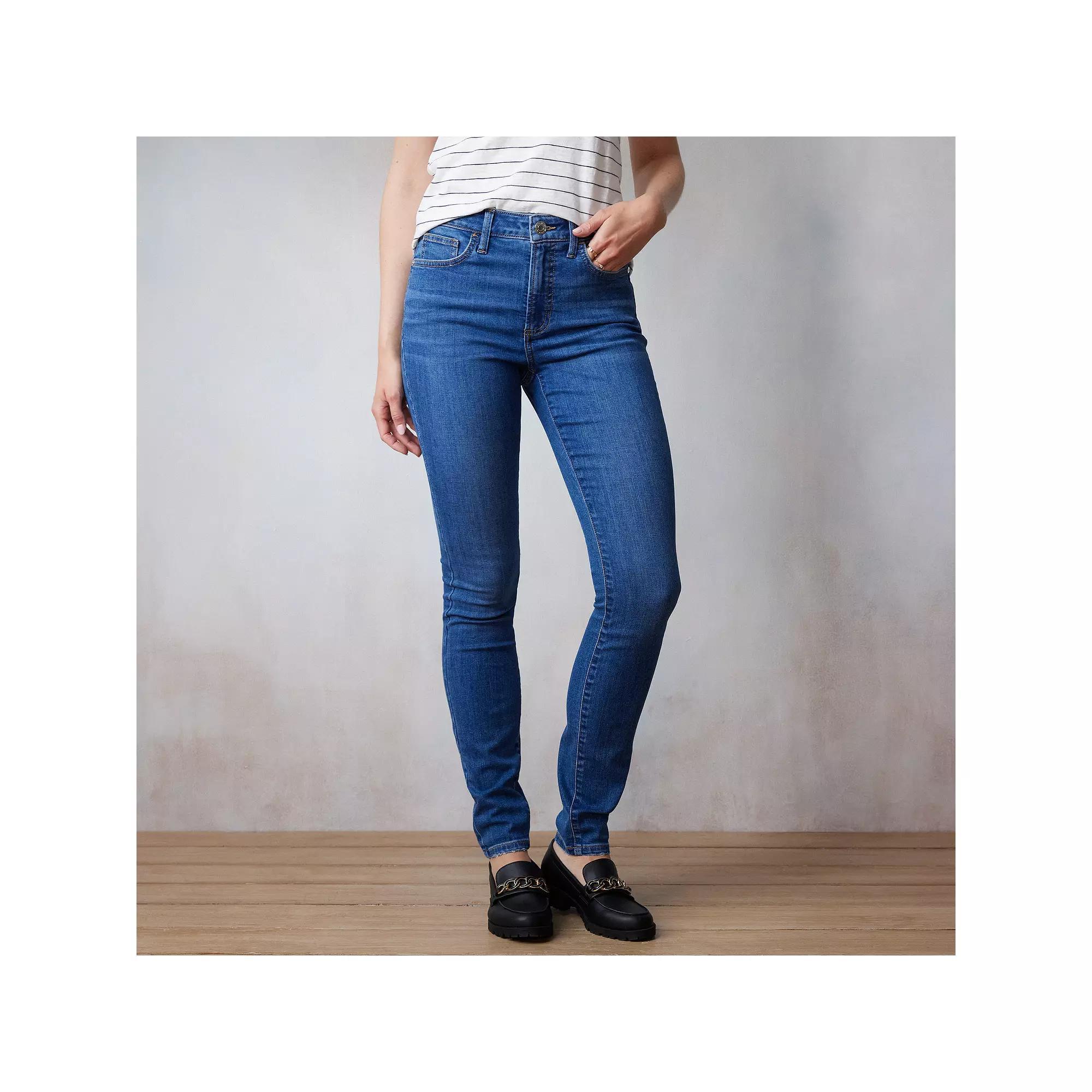 Women's LC Lauren Conrad Curvy High Rise 5-Pocket Skinny Jeans, Size: 8, Avalon Blue Product Image