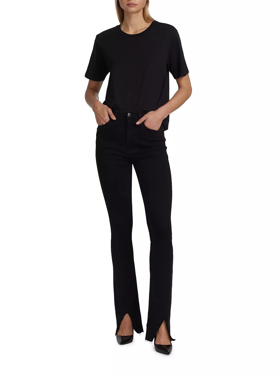 Maya High-Rise Straight-Leg Split Jeans Product Image
