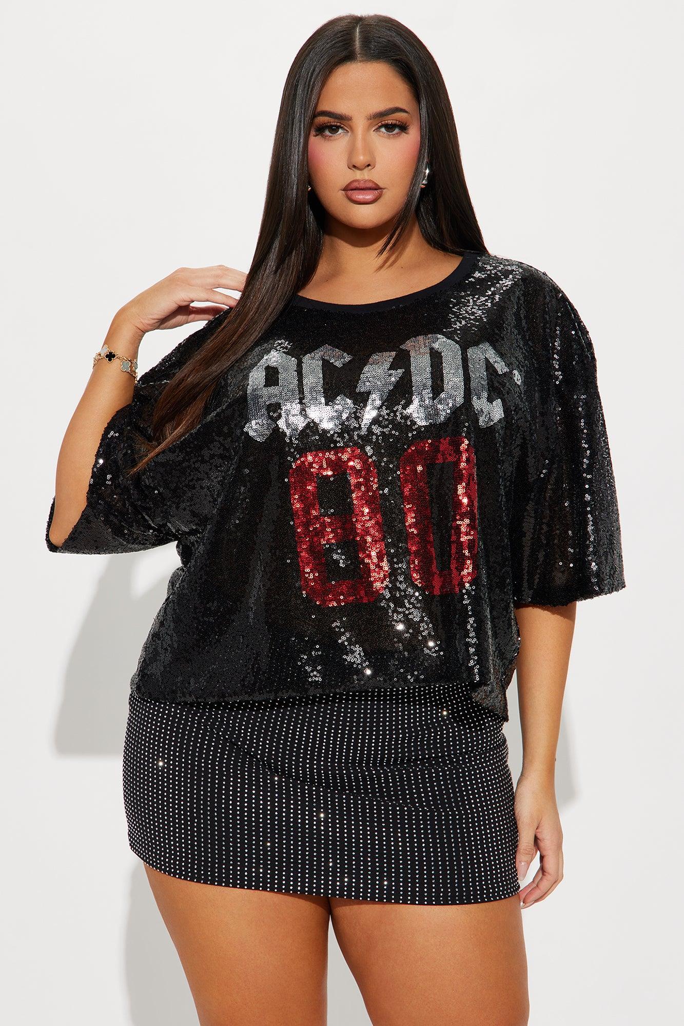 ACDC Electric Sequin Top - Black Product Image