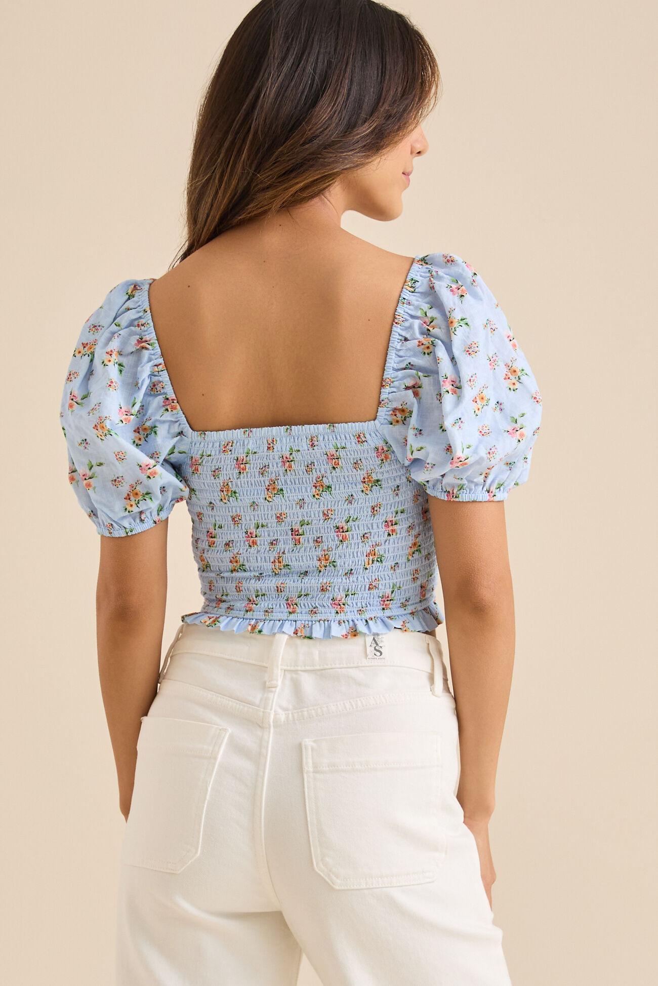 Morgan Smocked Floral Top Product Image